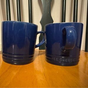 Set of 2 Le Creuset Indigo Blue Mugs 350ml